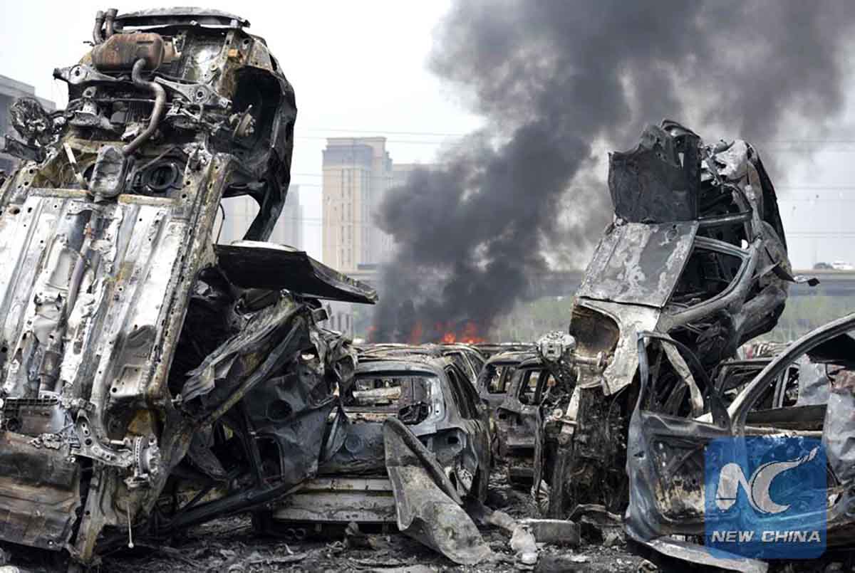 Các hãng xe bị thiệt hại tại Vụ nổ thành phố cảng Thiên tân