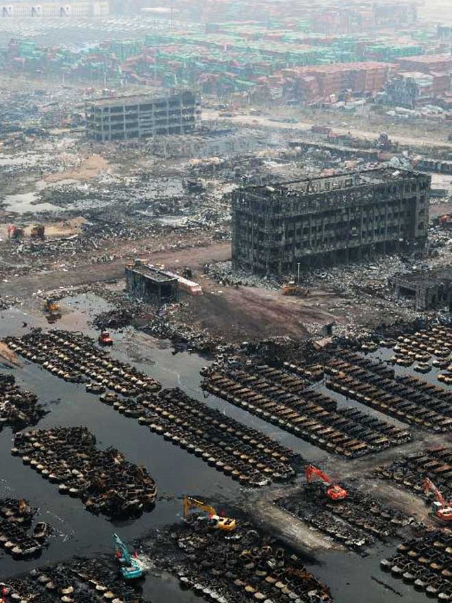 Các hãng xe bị thiệt hại tại Vụ nổ thành phố cảng Thiên tân