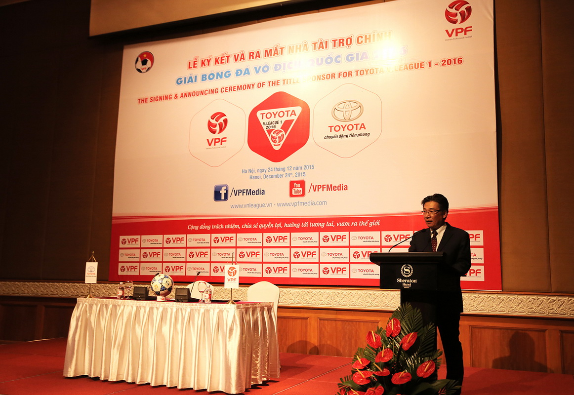 Lễ ký kết Toyota Việt Nam tài trợ chính thức Vleague 2016
