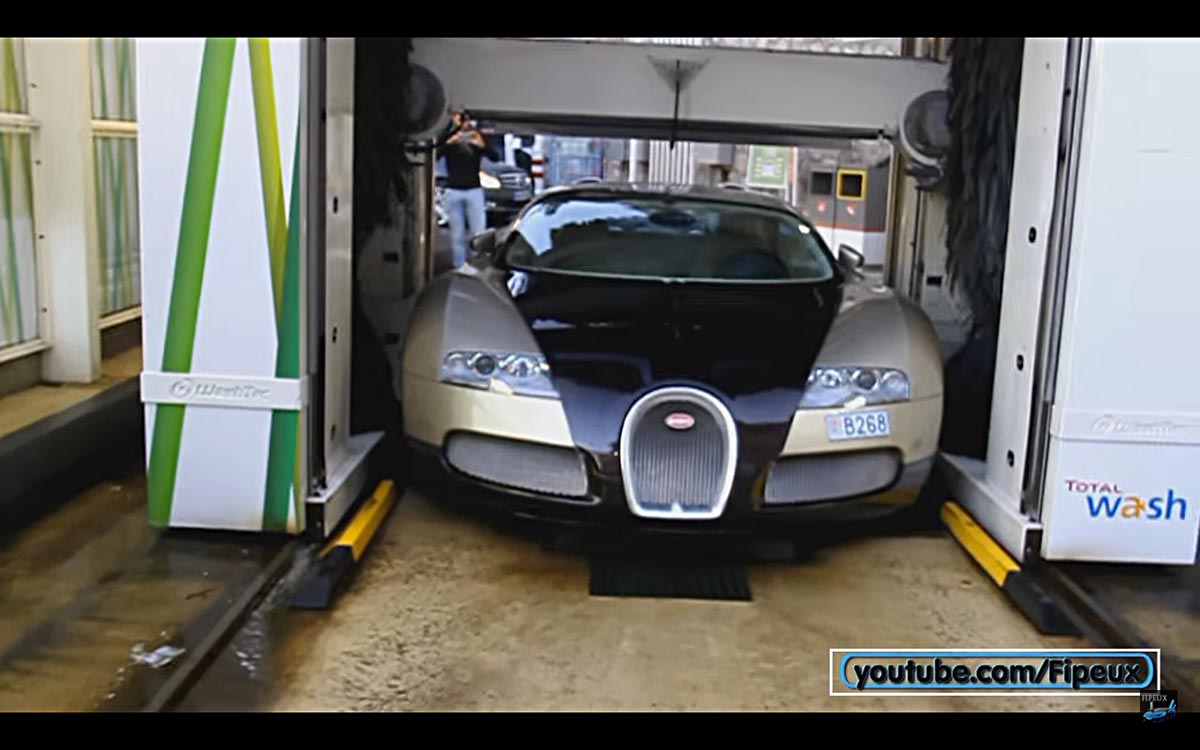video rửa xe bugatti veyron phong cách bình dân