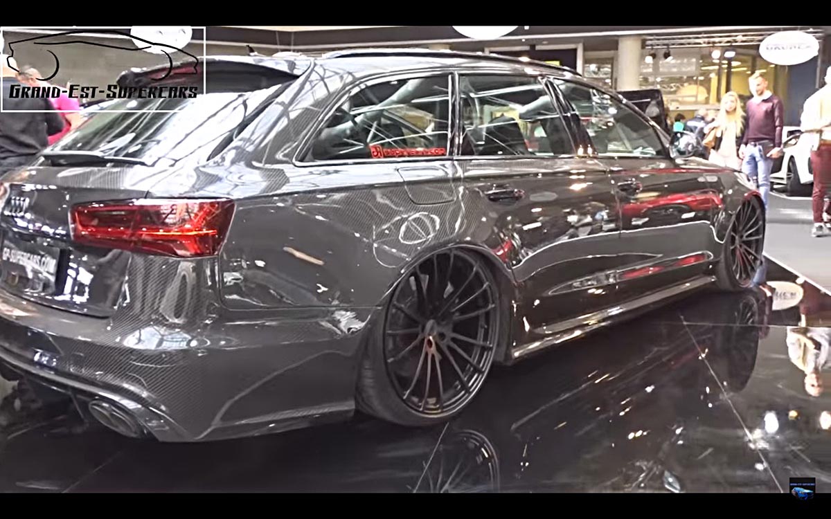 video Audi RS6 bọc áo cạc bon