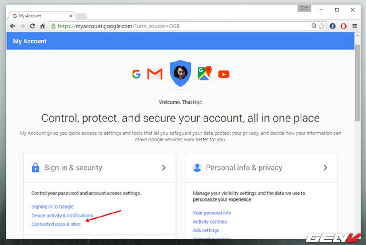 bảo vệ tài khoản google