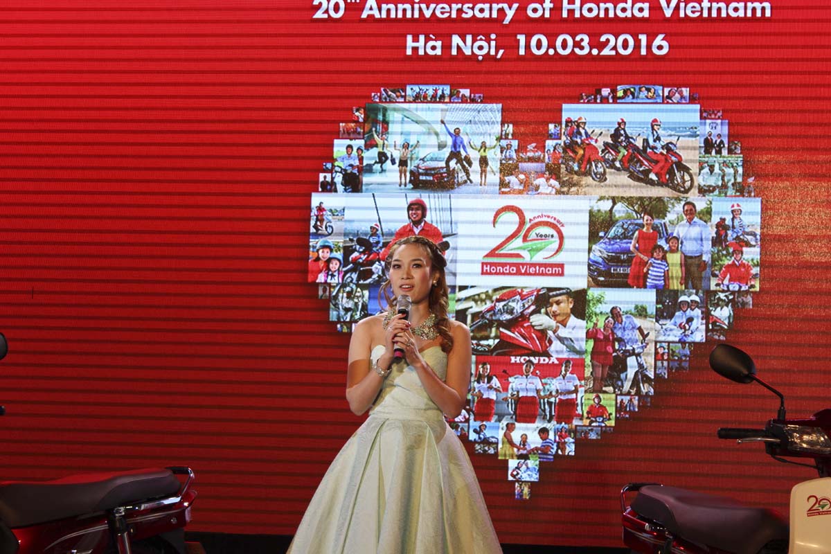 ca sĩ mỹ tâm dự lễ kỷ niệm Honda Việt Nam thành lập 20 năm