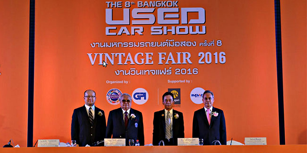 hình ảnh họp báo triển lãm xe hơi cũ tại bangkok