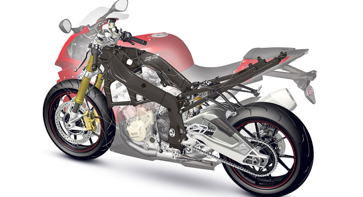 BMW ứng dụng công nghệ sợi cacbon để sản xuất khung môtô
