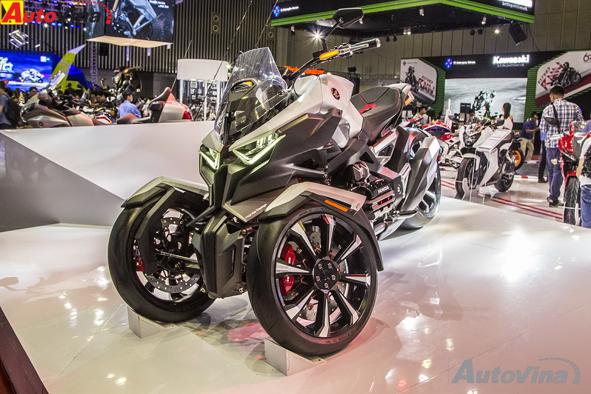 TMS 2015 Honda Neowing Concept mô tô 3 bánh 2 động cơ điện và xăng