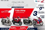 MUA XE Honda THÁNG 9, QUÀ ĐẾN 3 TRIỆU + TRẢ GÓP 0%