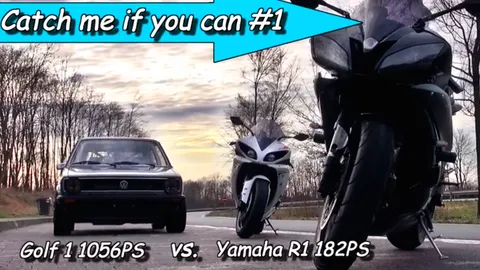 [Video] Ô tô Volkswagen gần 40 tuổi "đánh bại" Yamaha R1