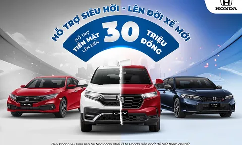 Honda “Hỗ trợ siêu hời – Lên đời xế mới” khi đổi xe chính hãng cùng Khuyến mại lớn tháng 12