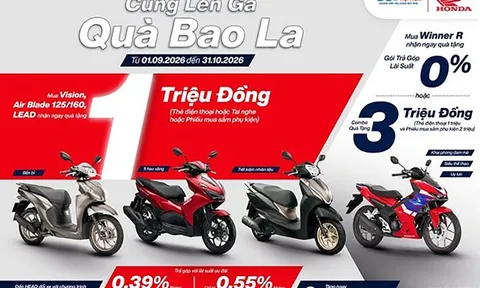 MUA XE Honda THÁNG 9, QUÀ ĐẾN 3 TRIỆU + TRẢ GÓP 0%