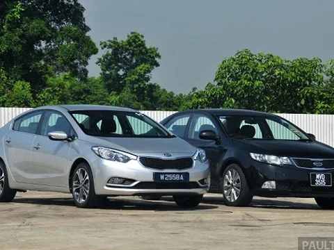 Hình ảnh so sánh Kia Forte cũ và mới