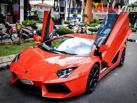 Vẻ đẹp Lamborghini Aventador ở Sài Gòn