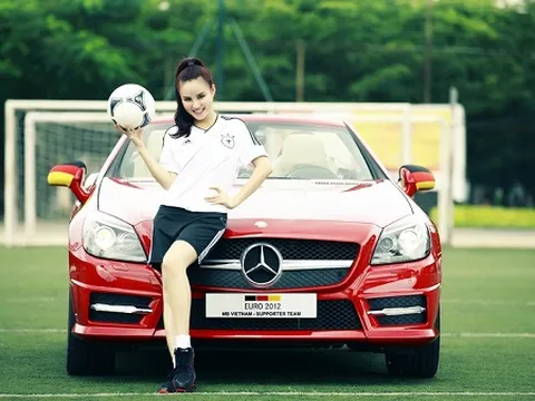 Vy Oanh cùng Mercedes cổ động Euro 2012