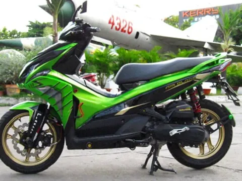  Exciter, Air Blade độ màu xanh lá Kawasaki