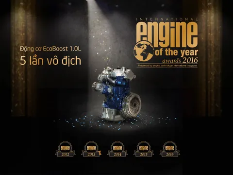 Động cơ EcoBoost 1.0L của Ford tiếp tục nhận giải thưởng “Động cơ nhỏ tốt nhất”