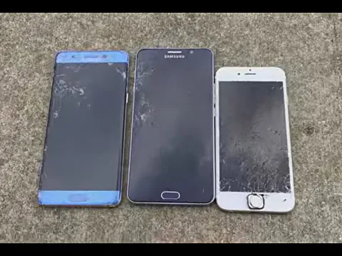 Thả rơi so độ "cứng" của Galaxy Note7 với Note 5 và iPhone 6s