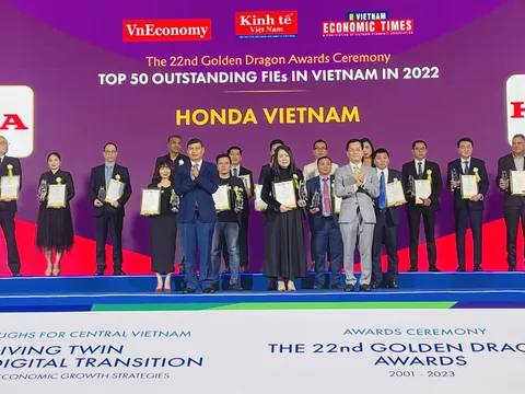 Honda Việt Nam nhận giải thưởng Rồng Vàng lần thứ 18