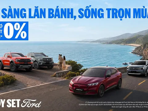 Ford Hỗ Trợ Lãi Suất Cố Định 0% Trị Giá Lên Đến 41 Triệu Đồng Khi Mua Xe Trong Tháng 7/2026