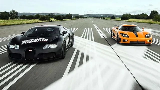 Bugatti Veyron đối đầu Koenigsegg CCXR